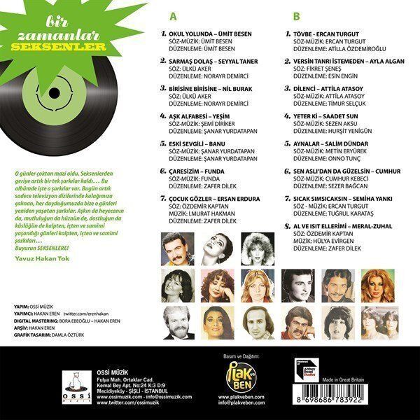 Bir Zamanlar Seksenler Plak