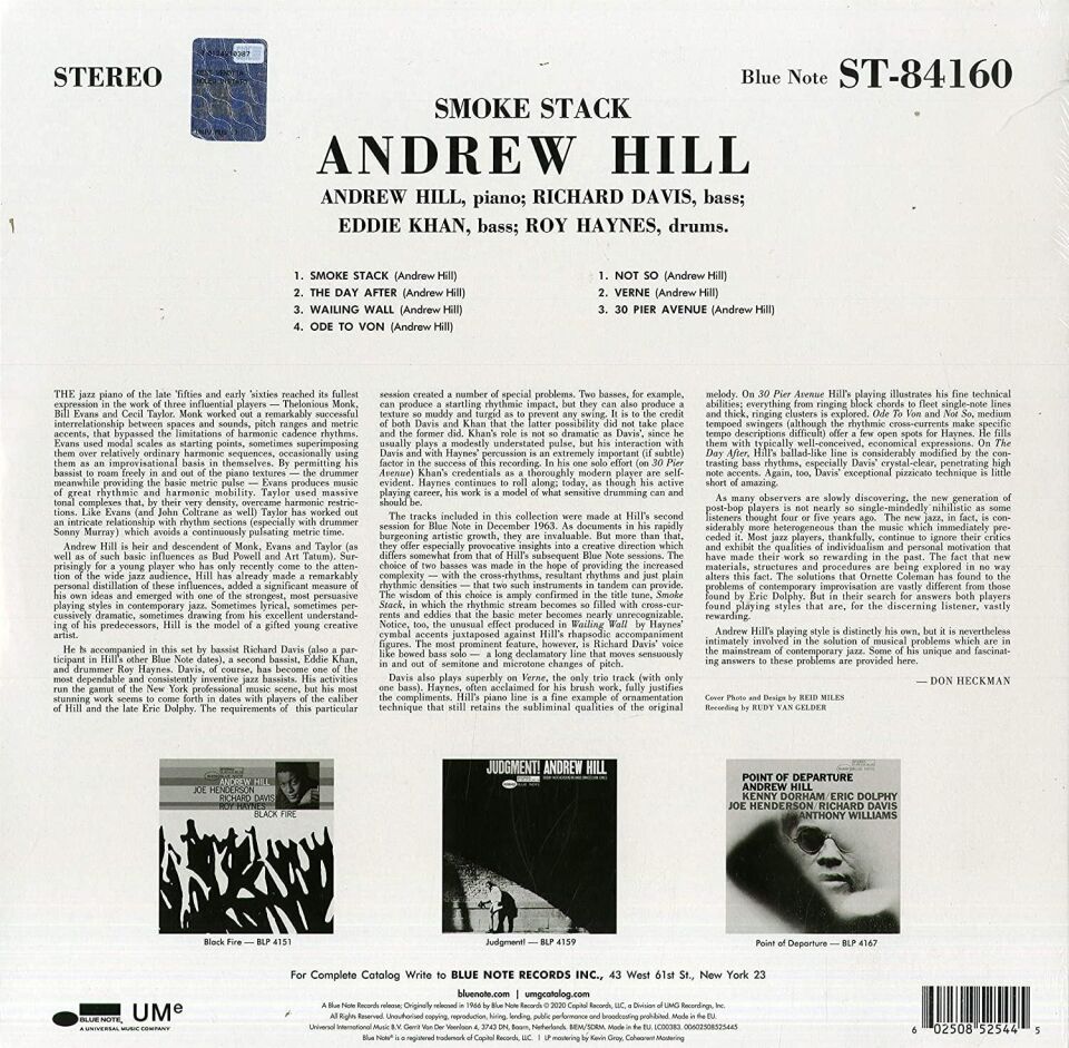 Andrew Hill – Smoke Stack Plak