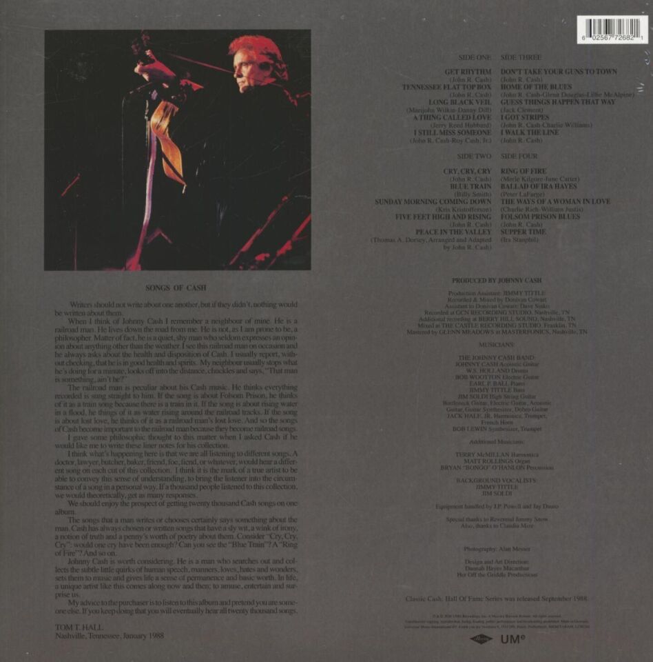 Johnny Cash - Hall Of Fame Series 2'li Plak