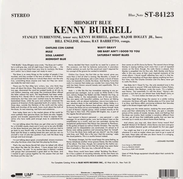 Kenny Burrell – Midnight Blue Plak