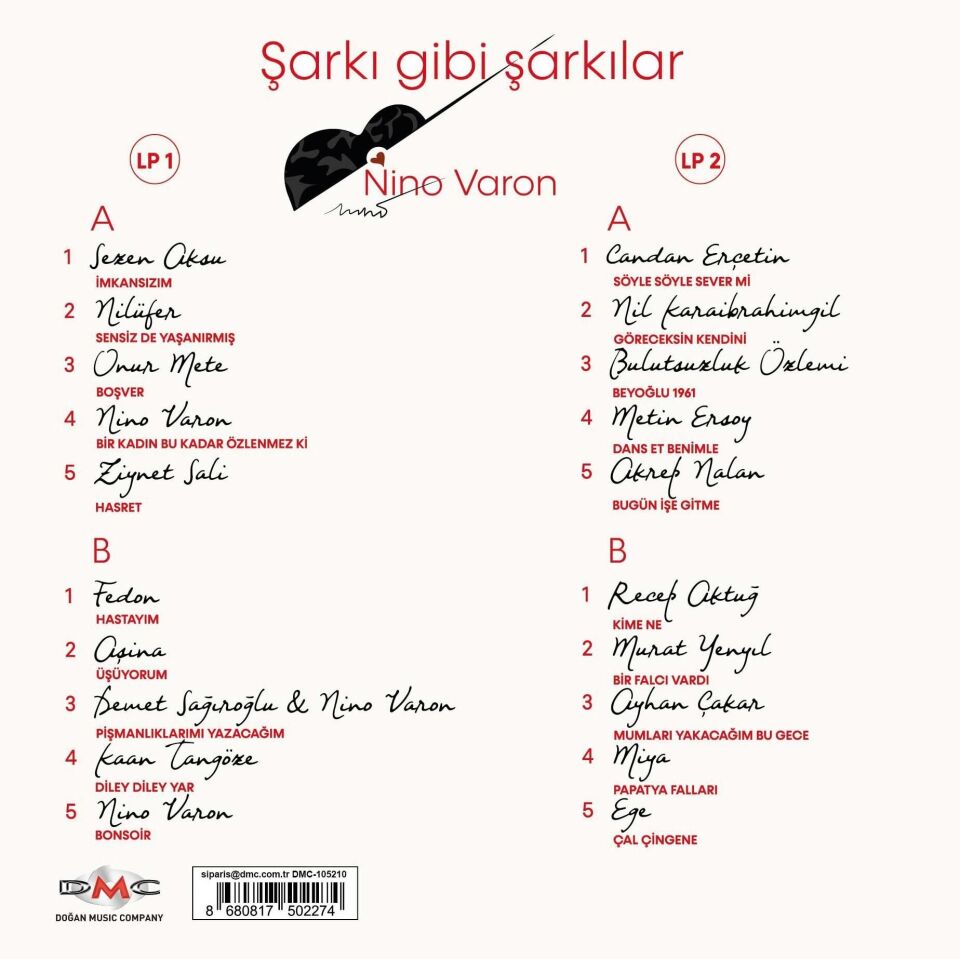Şarkı Gibi Şarkılar - Nino Varon 2'li Plak