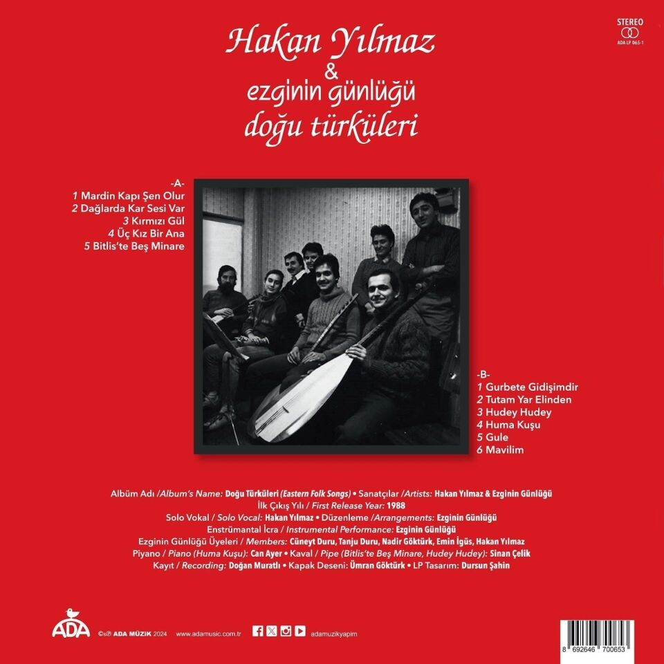 Hakan Yılmaz - Ezginin Günlüğü - Doğu Türküleri Plak