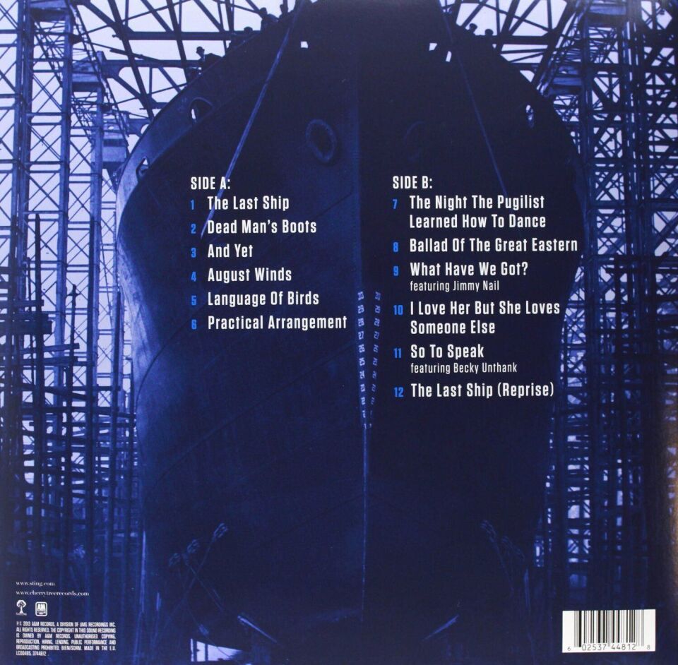 Sting - The Last Ship Plak