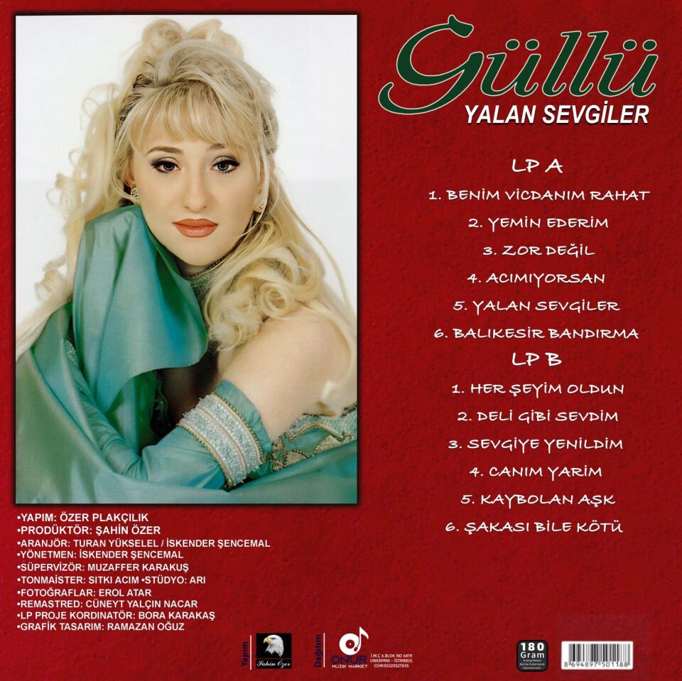 -Güllü - Yalan Sevgiler Kırmızı Plak