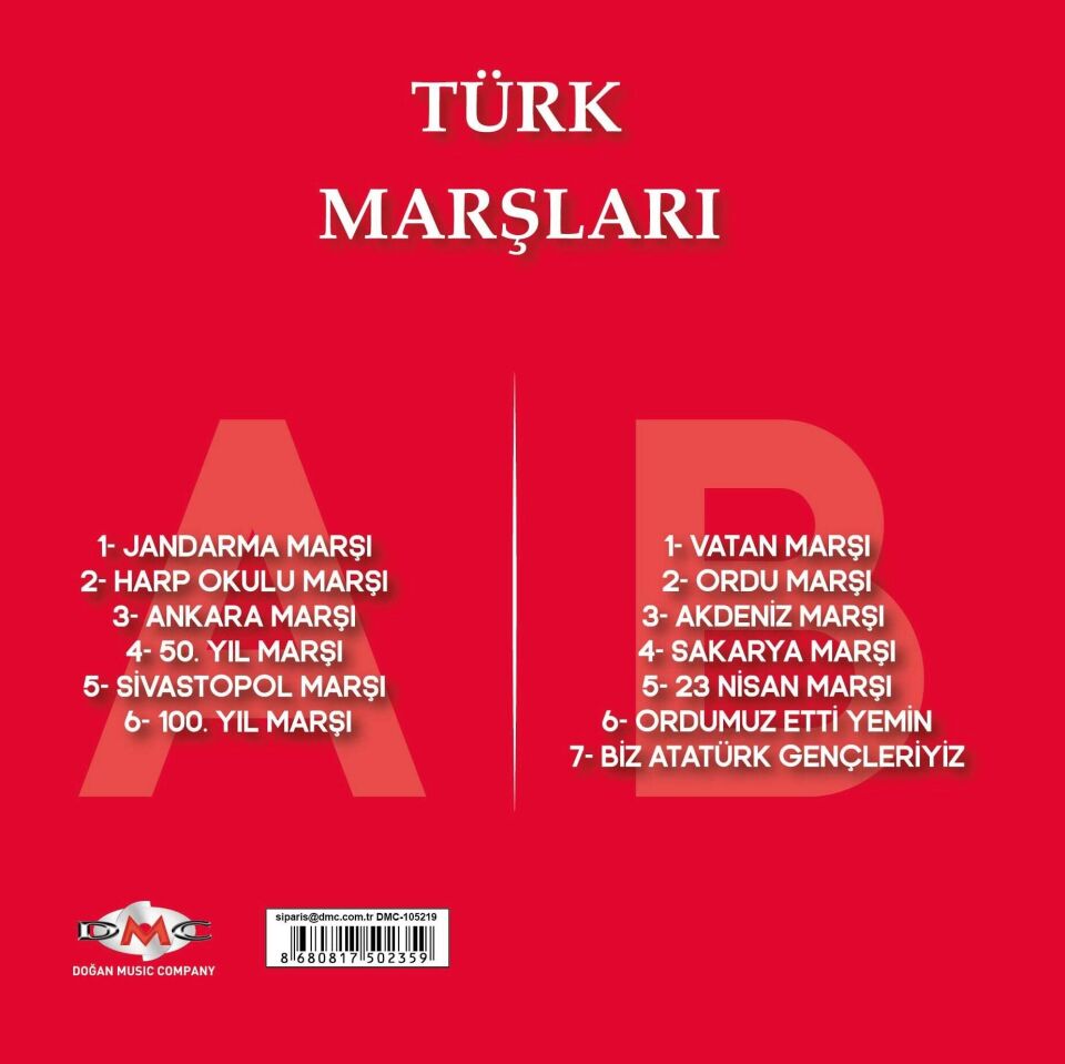 Türk Marşları Çeşitli Sanatçılar Plak