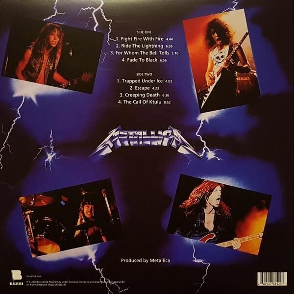 Metallica - Ride The Lightning Plak