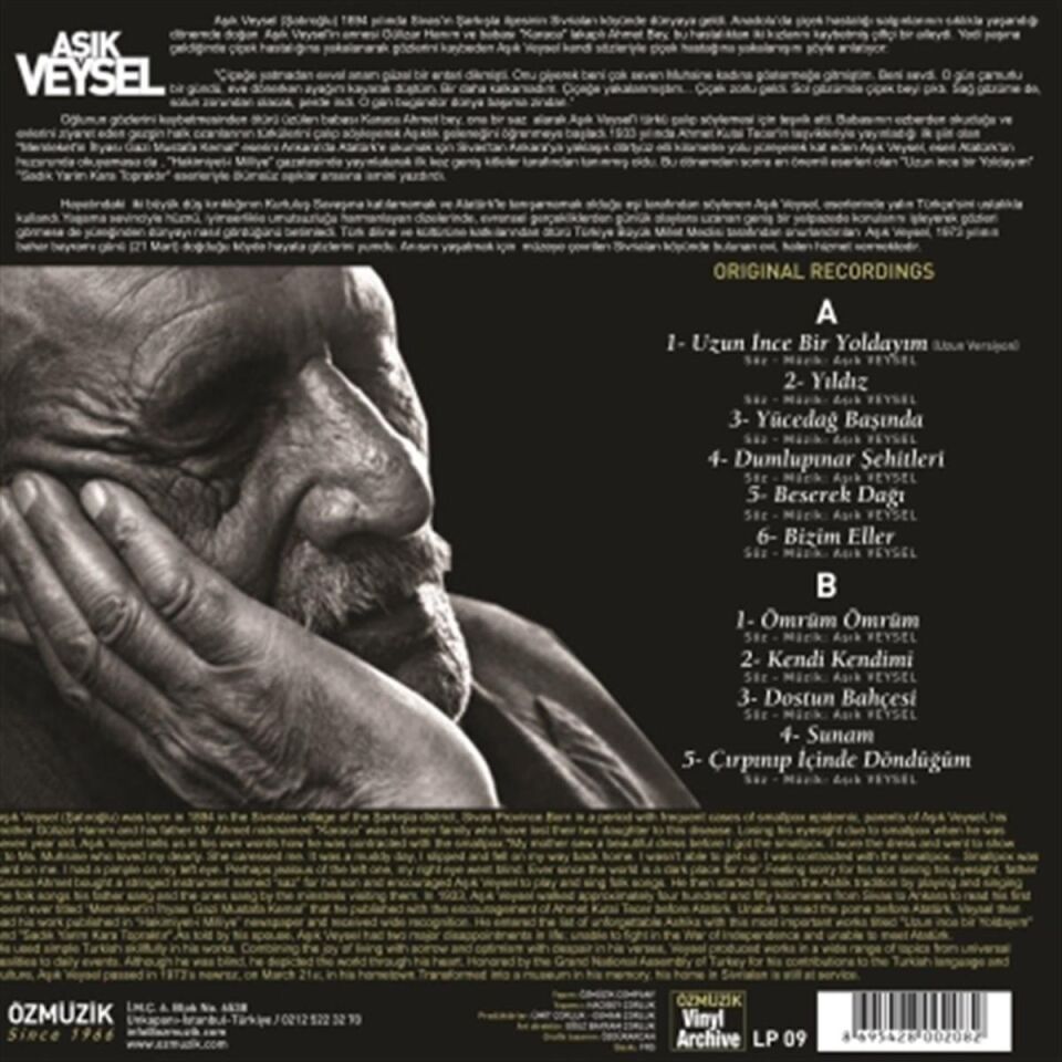 Aşık Veysel - Uzun İnce Bir Yoldayım Plak