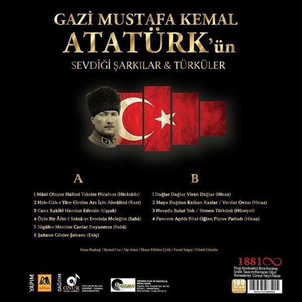 Gazi Mustafa Kemal Atatürk'ün Sevdiği Şarkılar Ve Türküler Plak