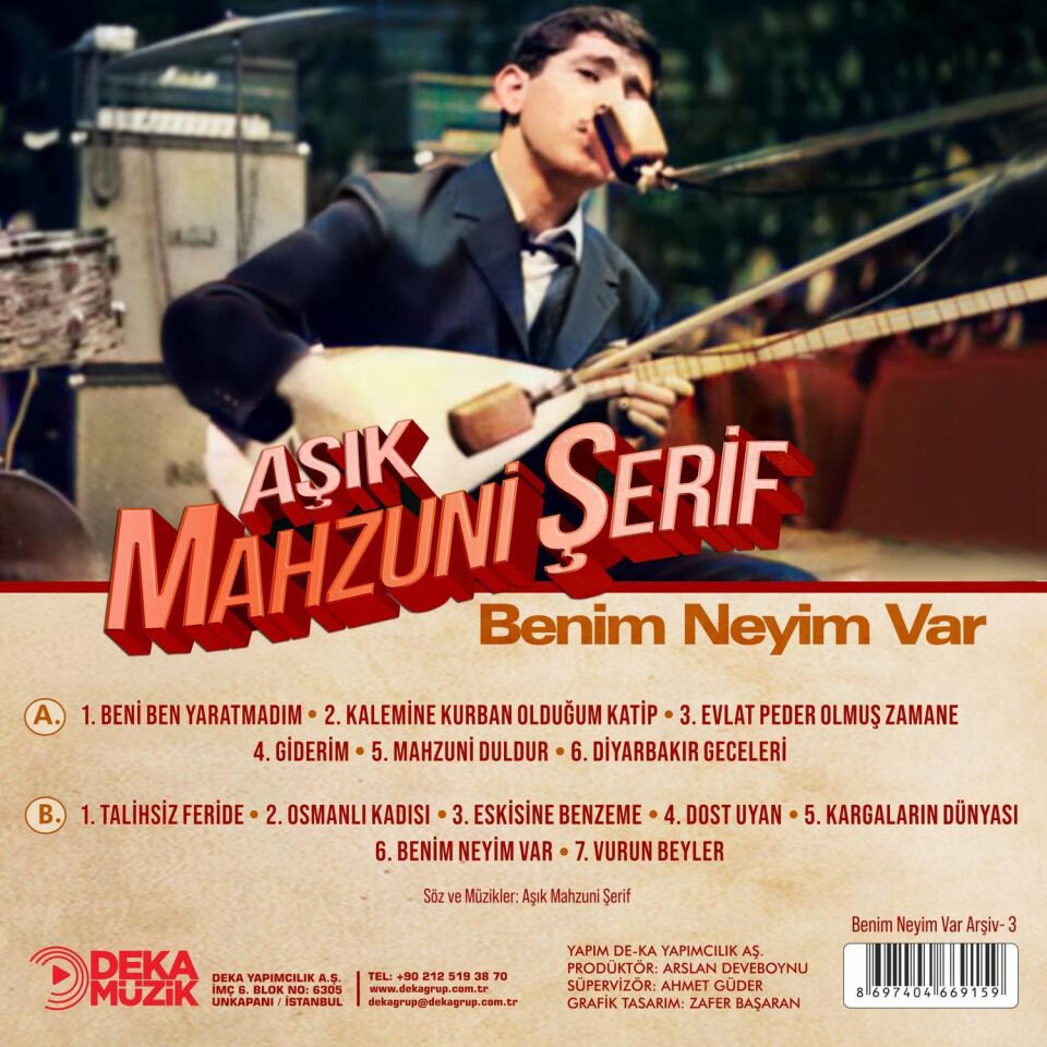 Aşık Mahzuni Şerif - Benim Neyim Var? Plak