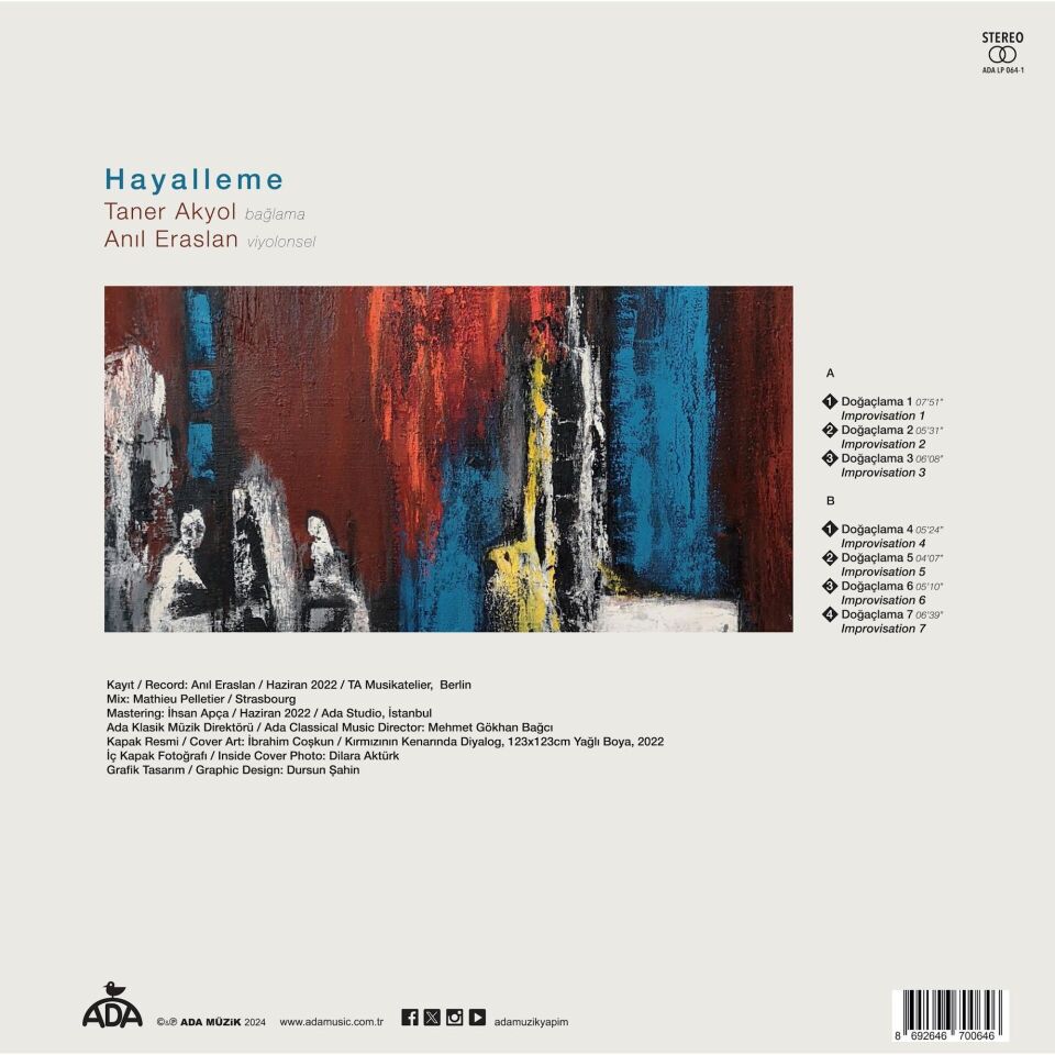 Taner Akyol - Anıl Eraslan - Hayalleme Plak