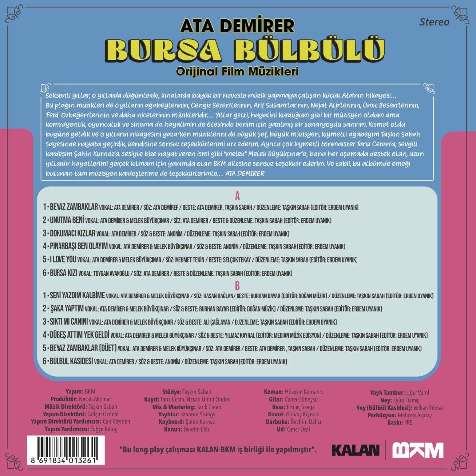Ata Demirer - Bursa Bülbülü / Orijinal Film Müzikleri Plak