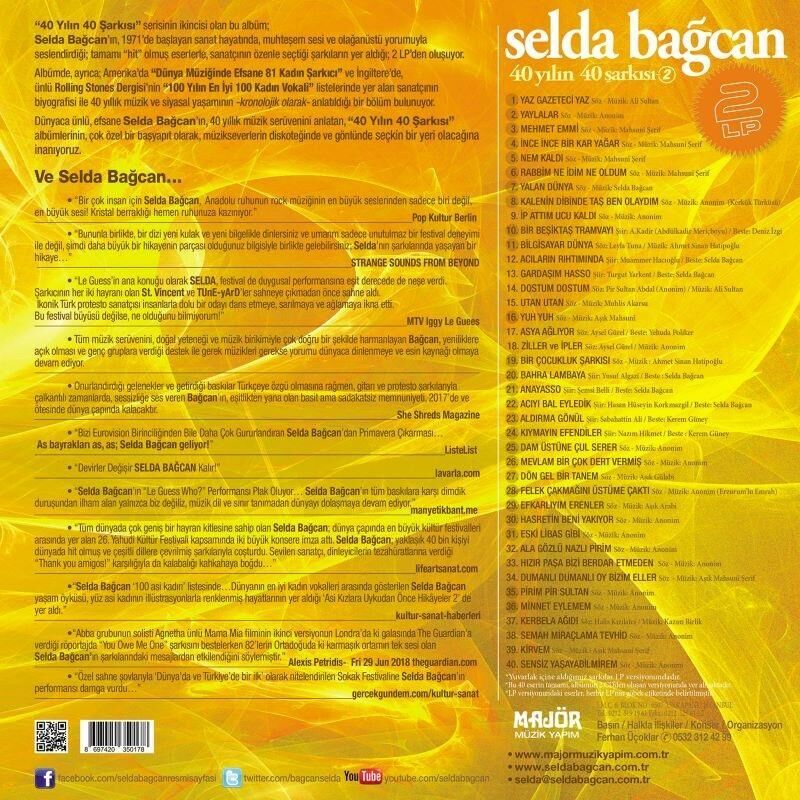 Selda Bağcan - 40 Yılın 40 Şarkısı 2 Sarı 2'li Plak
