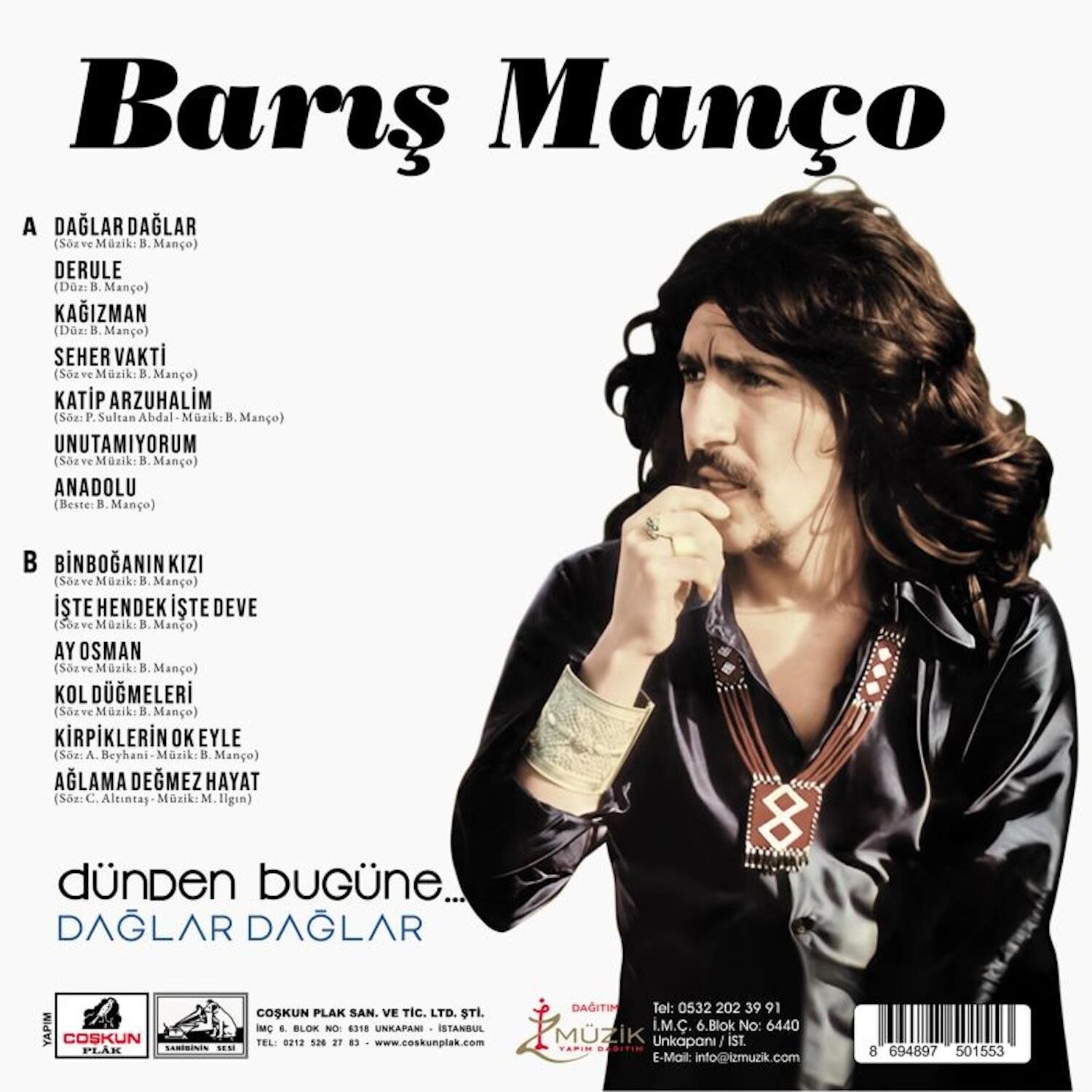 Barış Manço - Dünden Bugüne Dağlar Dağlar Renkli Baskı Plak