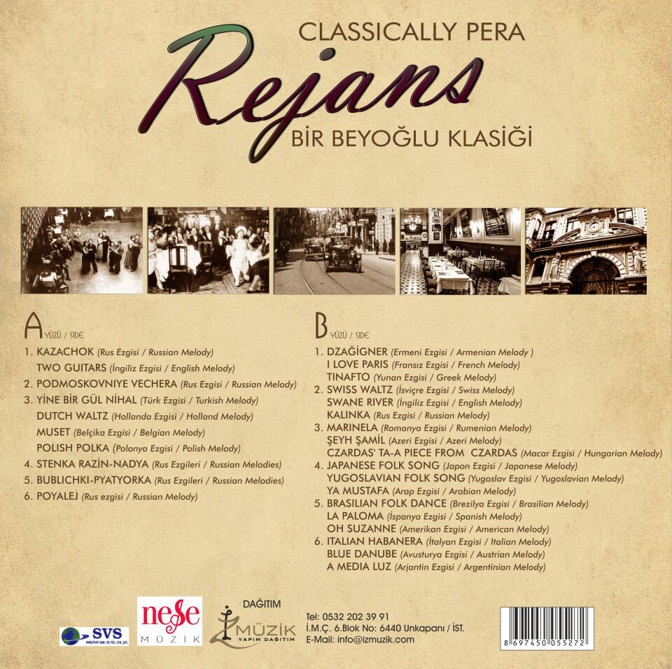 Rejans Bir Beyoğlu Klasiği Plak