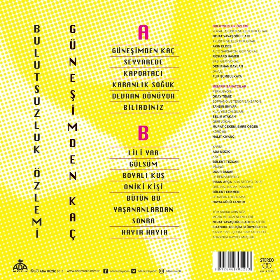 Bulutsuzluk Özlemi - Güneşimden Kaç Plak