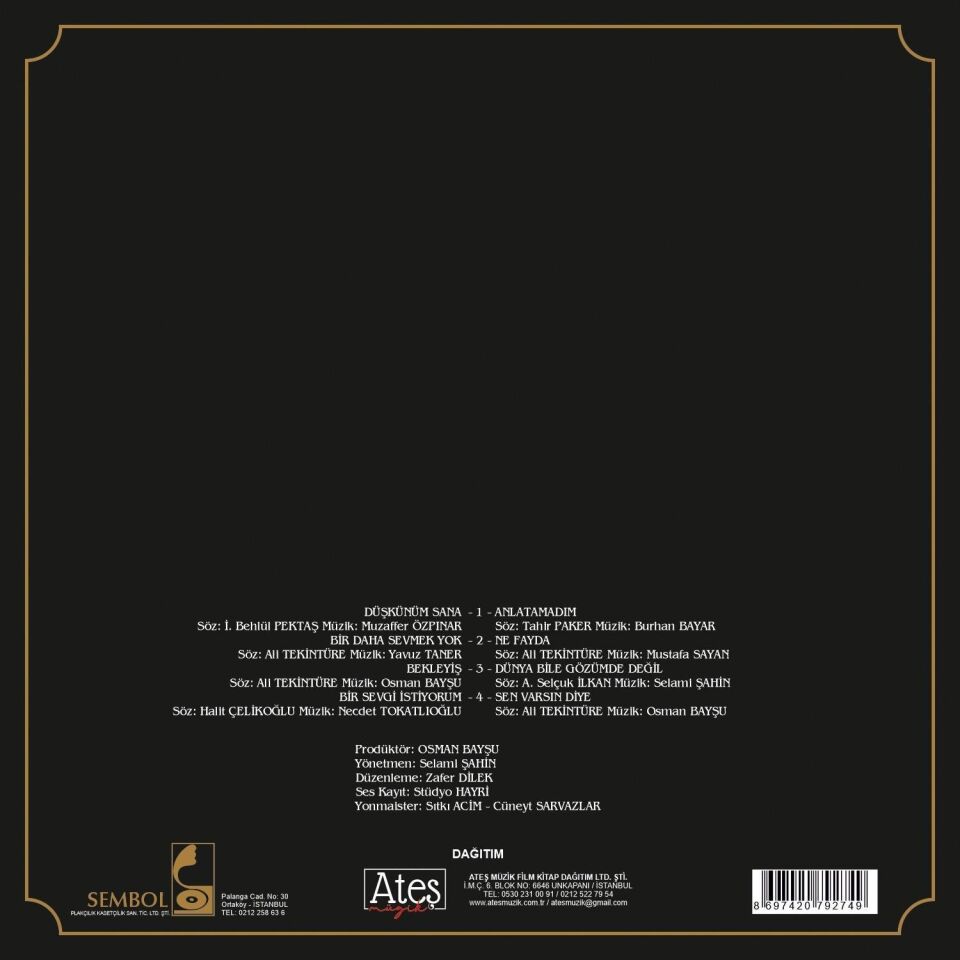 Bülent Ersoy - Düşkünüm Sana Plak