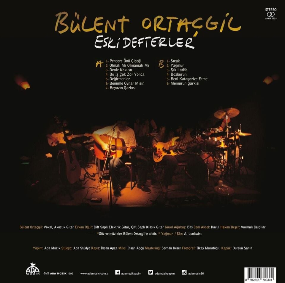 Bülent Ortaçgil - Eski Defterler Plak