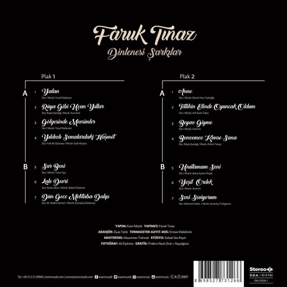 Faruk Tınaz - Dinlenesi Şarkılar 2'li Plak