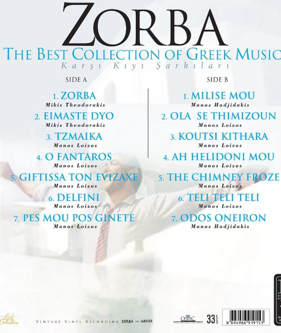 Zorba The Best Collection Of Greek Music Plak