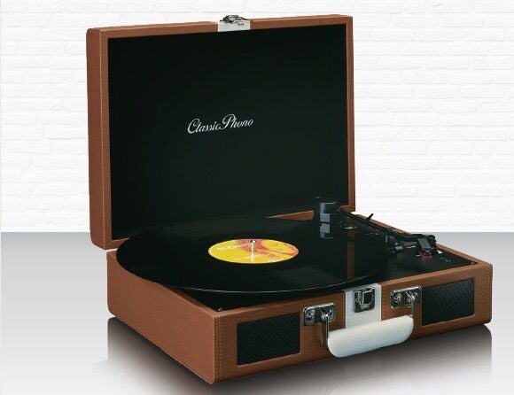 Lenco TT-120 Kahve Bataryalı Çanta Pikap