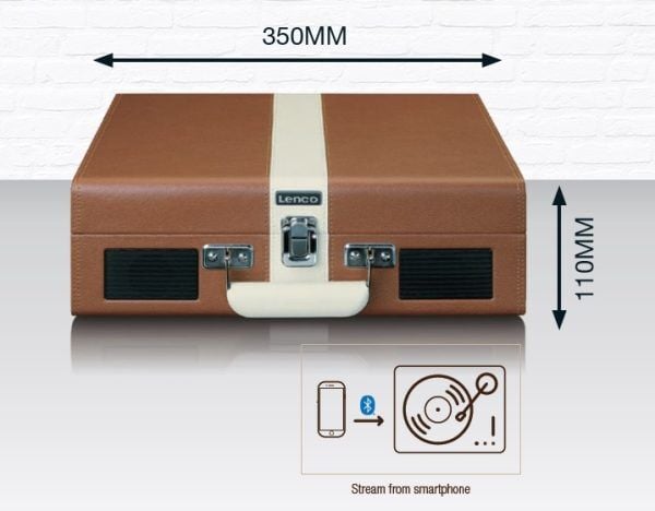 Lenco TT-120 Kahve Bataryalı Çanta Pikap